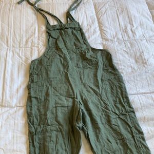 Bundle of two aerie lightweight cotton overalls size medium